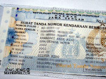 Surat Tanda Nomor Kendaraan Bermotor