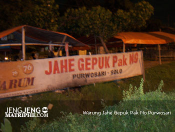 Warung Jahe Gepuk Pak No Purwosari