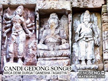 Arca Dewi Durga - Ganesha - Agastya