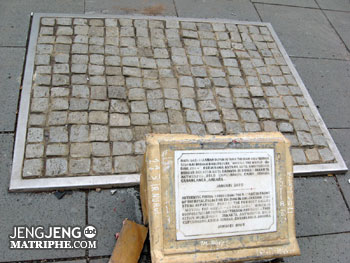 Batu dari 8 kota di depan Museum Sejarah Jakarta