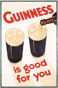 Poster iklan "Guinness is Good for You" tahun 1920-an