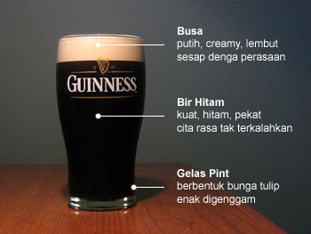 Penampilan bir Guinness